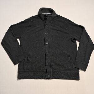 Banana Republic Sweater Sherpa Collar Full Zip Button Up Old Money Mens Large